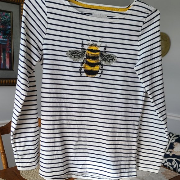 Joules Tops - Joules Harbour Luxe Long Sleeve Jersey Top embroidered NWOT never worn, new.